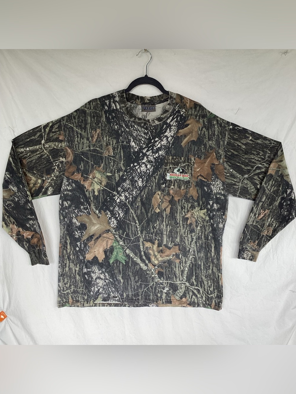 Vintage Jerzees outdoors camo long sleeve shirt hunting mossy oak break-up